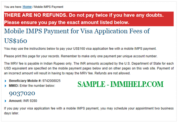 Payment instructions