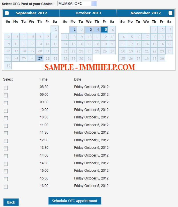 Sample earliest dates