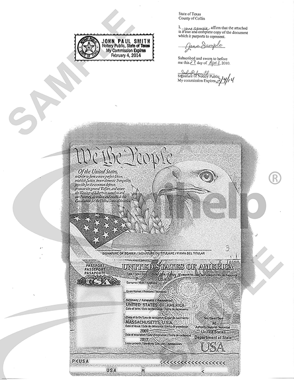 passport photocopy example passport