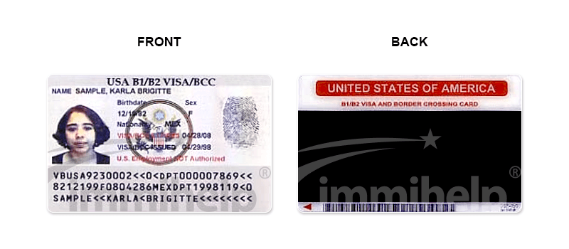 Border crossing card