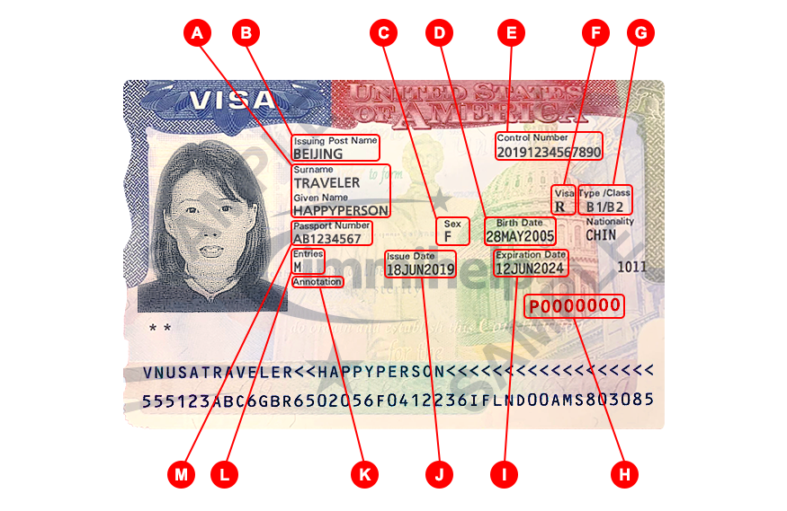 How to Read a US Visa Stamp – US Visa Stamp Explained - Immihelp