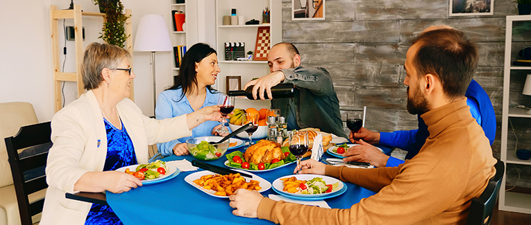 Las invitaciones a cenar a casa en EEUU