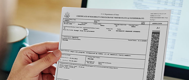 Form DS-2019: Certificate of Eligibility for Exchange Visitor (J-1) Status