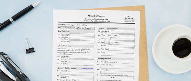 I-134, Affidavit of Support for US Tourist Visa