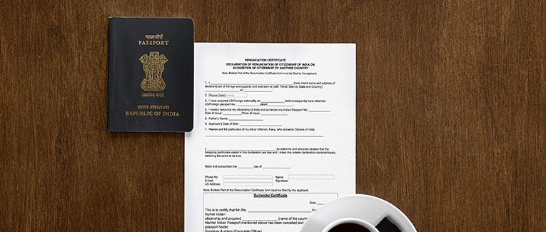 Indian Citizenship Renunciation Certificate